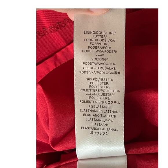 Aidan Mattox dress stretch Mikado off the shoulder midi red size 2 - Picture 7 of 8